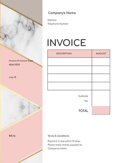 Invoice Sample branding custom design graphic design invoice