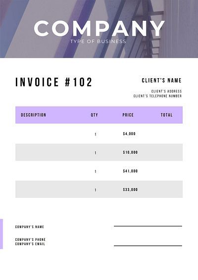 Invoice Sample branding custom design graphic design invoice