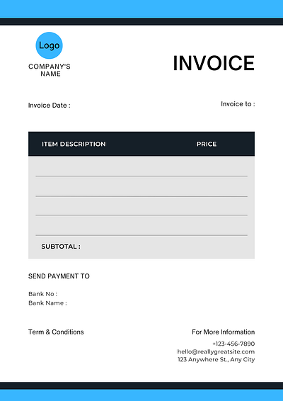 Invoice Sample branding custom design graphic design invoice