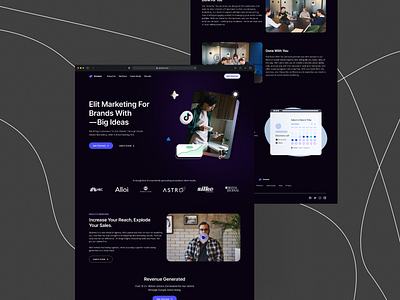 Grooww - SMMA Concept Full Page agency branding business website design digital marketing dribbble landing page landingpage smm smma smma agency ui web web designer webdesign website