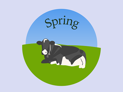 Spring 🐮 badge design figma graphic design illustration logo playoffs spring weekly warmup
