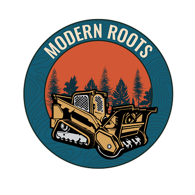 Modern Roots design logo vector