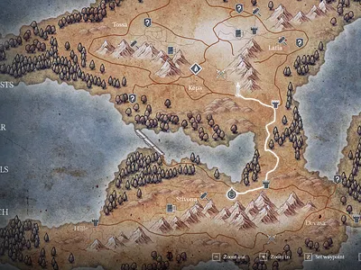 Map System, Fantasy game concept animation art graphic design gui ui