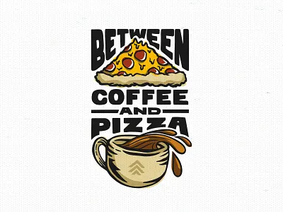 Logo Design | Between Coffee & Pizza betweencoffeeandpizza branding design graphic design illustration podcast spokane