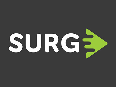 Surge Logo arrow branding design logo