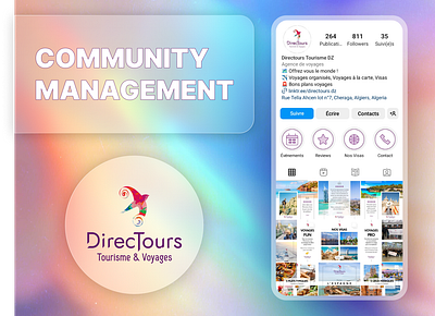 Directours: Community Management & Social Media content creation graphic design social media ui