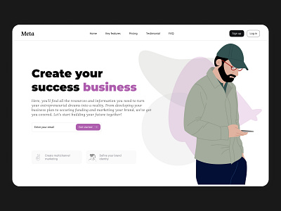 Private business landing page business finance financial hipster intropage landing landingpage page private ui ux web