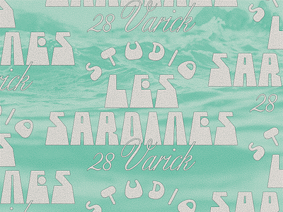 Les Sardines 70s fish french funky illustration lettering ocean sardines seafood type vintage