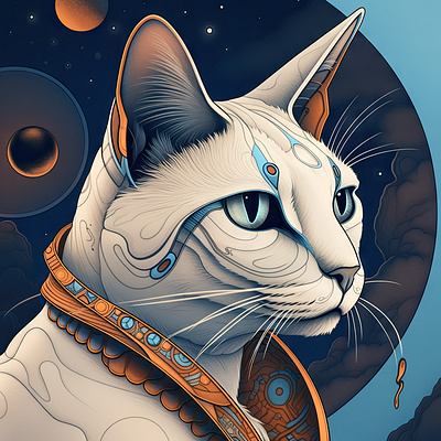 Ferna cat design cat paintings design feline feline paintings kitten design