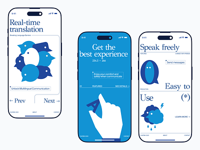 Real-time translation - Mobile App Concept app chat chatting clean communication community concept design illustration ios language messenger mobile network talk ui ux