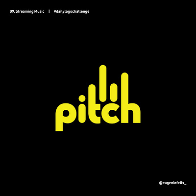 Pitch | Daily Logo Challenge branding daily logo challenge design graphic design logo music pitch streaming