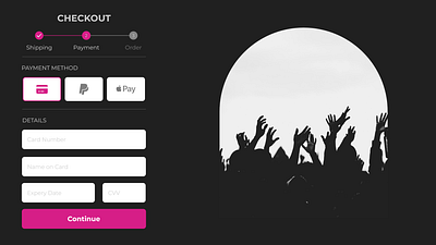 DailyUI002 checkout concert dailyui graphic design ui