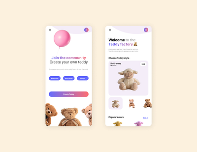 E-commerce children toys app app design avatar card childrens app clean ui community dailyui gradient kids mobile app playful shop shopping app splash screen store toys toys app toystore ui ui design