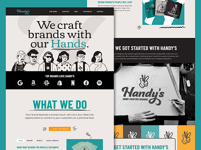 Full Branding Service // Handy's Hand-Crafted Brands branding design ui vector