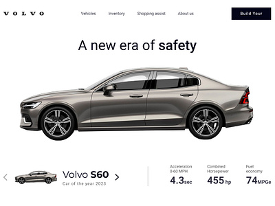 Volvo S60 - Website Concept car cars concept safety volvo volvo website website website concept white