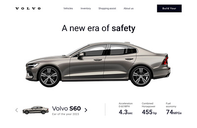 Volvo S60 - Website Concept car cars concept safety volvo volvo website website website concept white