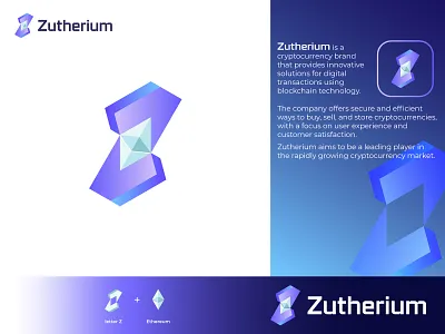 Zutherium | Crypto, Blockchain, Ethereum Logo concept 3 dimension 3d logo blockchain blockchain logo brand identity branding crypto crypto logo cryptocurrency ethereum ethereum logo isometric logo logo logo design modern logo technology z z letter z letter logo z logo