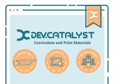 Dev Catalyst Curriculum and Print Materials branding design graphic design illustration logo vector