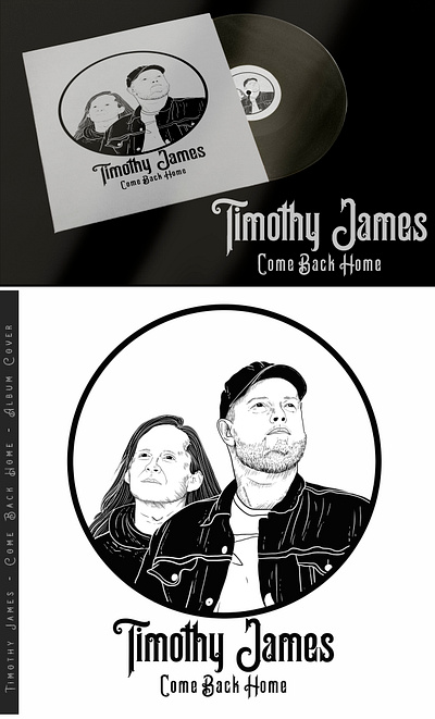 Album Cover "Timothy James" album cover baphomet black metal brutal creepy dark darkart design illustration logo