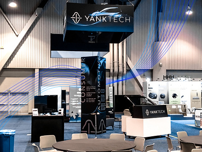 Booth design for Yank Technologies at CES 2023 3d automotive branding ces display graphic design logo merchandising tech trade show