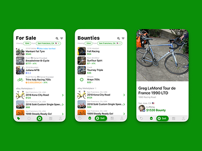 Sprocket iOS Bounties (now "Wanted") bicycle bike bounty bounty hunter buy cycle find flow for sale ios iphone listing logic need offer parts sprocket ux wanted wanted poster