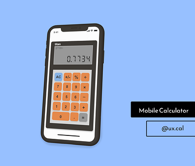 004 - Calculator Design (iOS) calculator dailyui design figma ios calculator ui ux ux cal