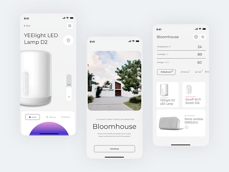 Smart Home App design by Productmadman on Dribbble