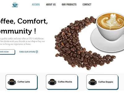 ITU Cofeeshop Landing Page Design design ui ux