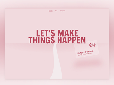 My cute pink portfolio branding design design portfolio designer engineer engineering portfolio figma minimalist pink portfolio simple ui