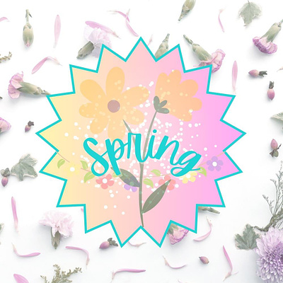 Spring Badge 2023 flowerlover graphic design welcomingspring