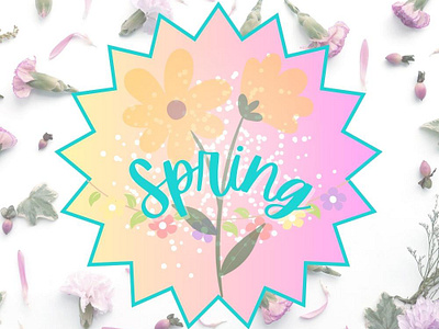 Spring Badge 2023 flowerlover graphic design welcomingspring