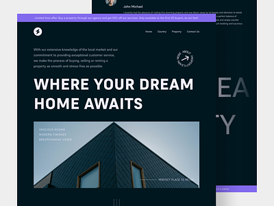 Omah - Property Landing Page apartment clean company company profile design home house landing page landingpage property real estate residence resident ui ux web design website