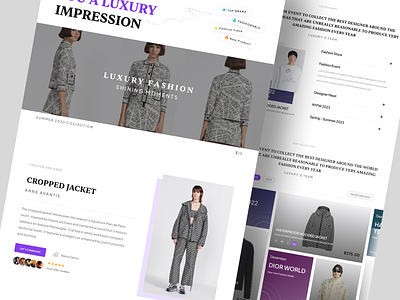 Luxury - Fashion Landing Page branding design ecommerce fashion graphic design landingpage ui uiux uix ux website