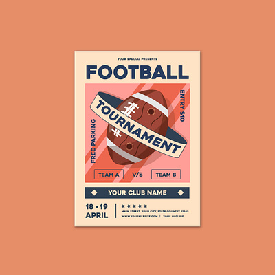 Vector a poster for a football tournament with a ball on it animation design football football tournament graphic design illustration vector