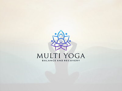 Multi Yoga balance boutique branding graphic design healing health illustration logo lotus vector yoga