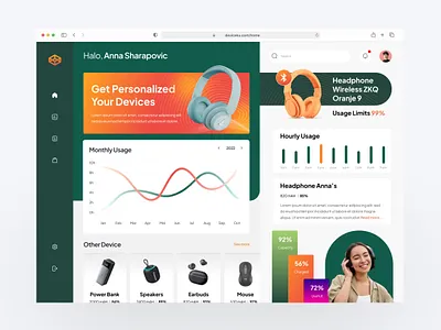 Deviceku - Smart Device Management Dashboard bluetooth brand branding clean colorfull design device gadget headphone interface management minimal neat smart smartdevice speaker trend ui design ui ux wireless