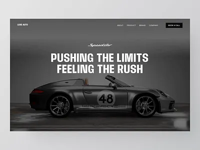 LUXE AUTO - Detail Car Landing Page animation auto automobile automotive car car shop dealer dev develope drive interaction landing page landingpage mechanic prototype showroom vehicle web webflow website