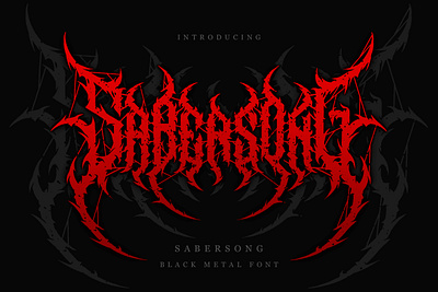 (Free) SABERSONG | BLACK METAL FONT logo metal music rock satanic