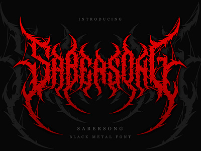 (Free) SABERSONG | BLACK METAL FONT logo metal music rock satanic
