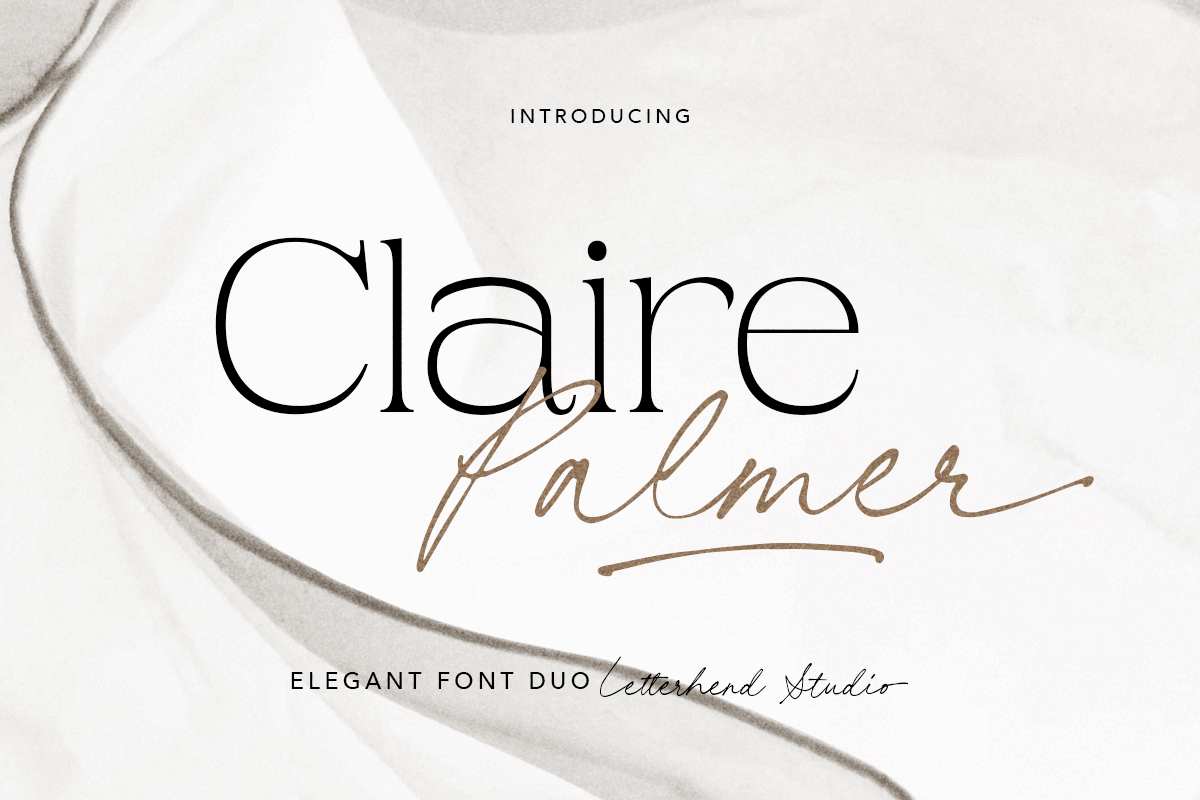 Claire Palmer- Elegant Font Duo freebies