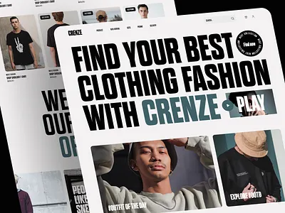 Crenze - Fashion Store Marketplace Website clothingstorewebdesign crenze design fashioanplatformdesign fashion fashion store landing page design landingpage marketplacewebdesign menfashion minimal modern design startup ui uidesign uiuxdesign web webdesign
