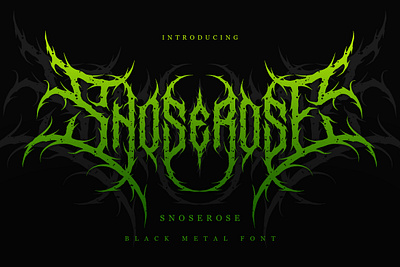 (Free) Snoserose | Black Metal Font Vol.7 black metal deathmetal free font freefont music satanic typography