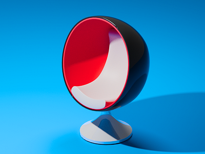 Round Chair - 3D Project 3d design graphic design