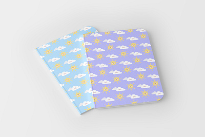 Cute pattern of clouds and suns design graphic design il illustration nube patrones sol vector
