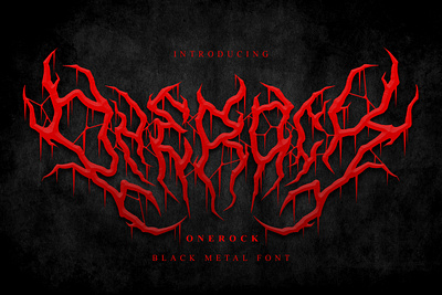 (Free) ONEROCK | Black Metal Font Vol.6 freefont logo satanic typography
