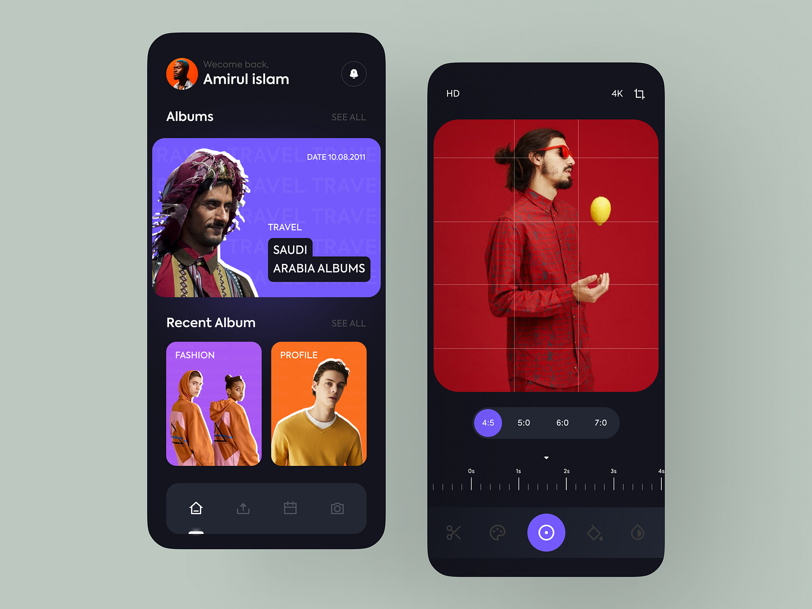 Photo Editing App UI by Amirul islam on Dribbble