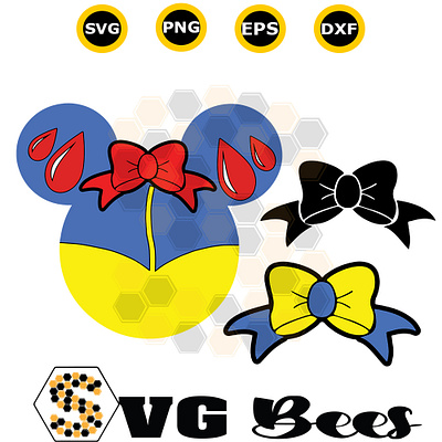 Snow White Bow SVG snow white bow svg svgbees