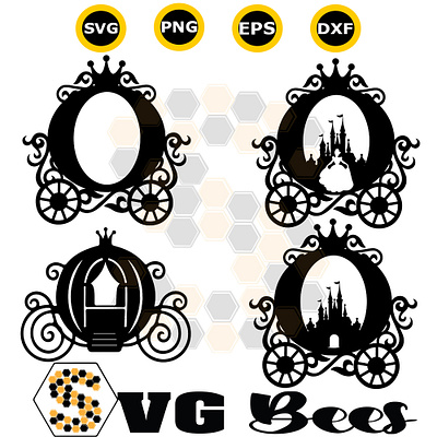 Cinderella Carriage Svg designs, themes, templates and downloadable ...