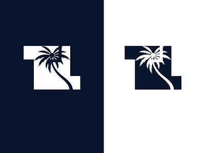 Logo Design (TL with a palm tree) branding design graphic design illustration logo typography vector