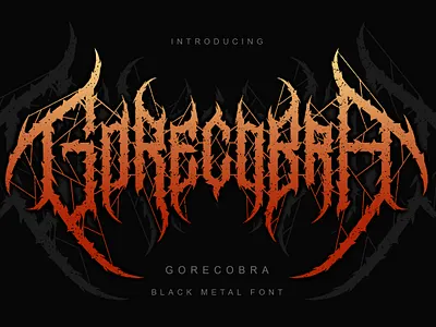 (Free) Gorecobra | Black Metal Font Vol. 4 freefont logo satanic typography
